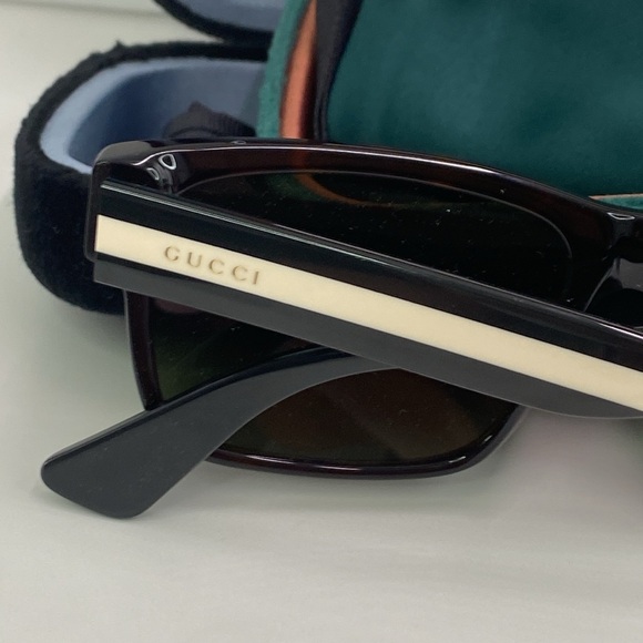 💯- New Authentic Gucci GG0340S 003 56 GG0340 Men's Sunglasses - Picture 12 of 15